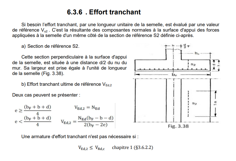 Calcul d effort tranchant dans une semelle filante Projets d étude