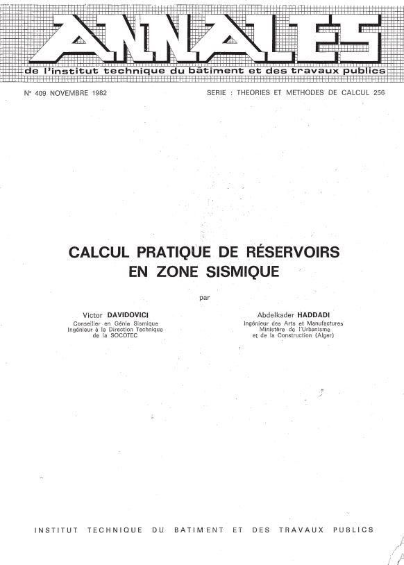 calcul pratique de réservoirs en zone sismique