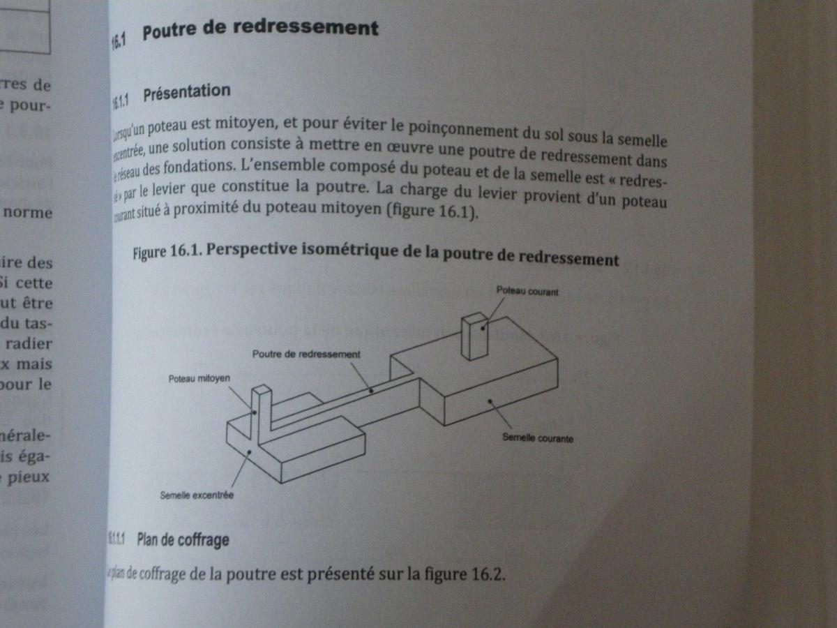 Longrine de redressement et RDM