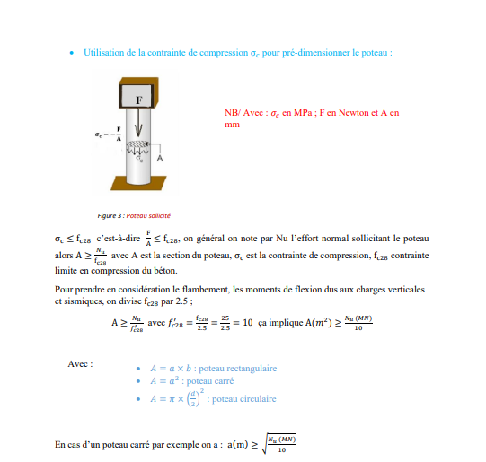 Pré Dimensionnement Des Poteaux Béton Armé Civilmania 7359