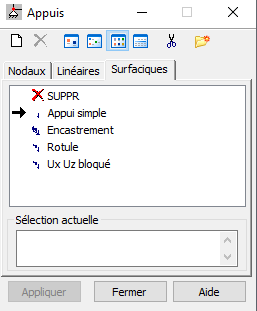 Problème de maillage voile , création d'appuis simple